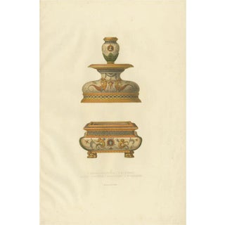 Delange, Illustration of a Flambeau and Salière, 1869, Print For Sale