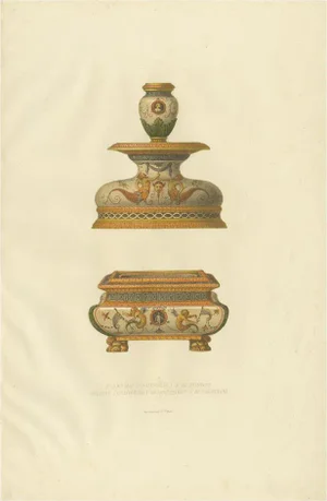 Delange, Illustration of a Flambeau and Salière, 1869, Print