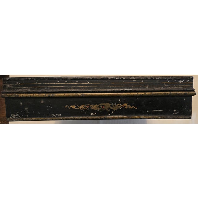 Mid 19th Century Antique Victorian Japanned Metal Cash Box For Sale - Image 5 of 9