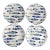Vintage Papart Seramik Blue Hand Painted Coastal Fish Dinner Plates- Set of 4 For Sale