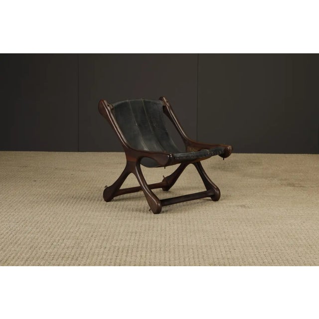 Mid-Century Modern Rosewood and Leather 'Sloucher' Lounge Chair by Don Shoemaker, 1960s, Signed For Sale - Image 3 of 18