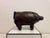 A mid to late 20th century leather pig ottoman produced by Omersa for Liberty, crafted in thick, hand-dyed hide with a...