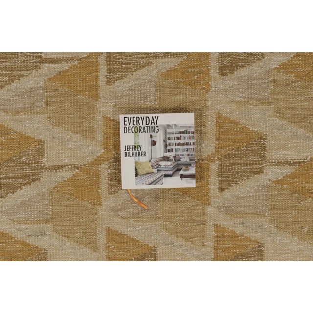 Goldenrod Rug & Kilim’s Scandinavian Style Geometric Custom Flatweave Rug For Sale - Image 8 of 11