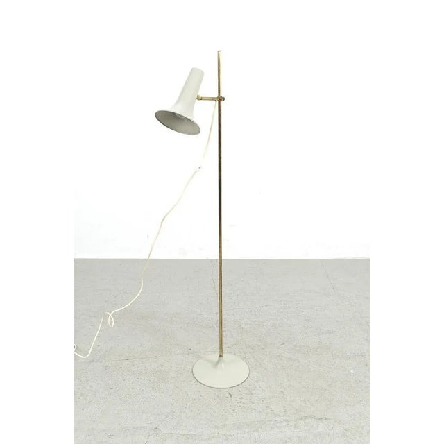 Goldenrod Vintage Brass Floor Lamp For Sale - Image 8 of 8