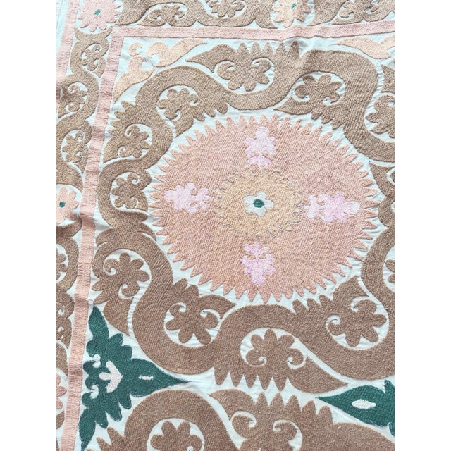 1960s Asian Suzani Tablecloth - Vintage Textile For Sale - Image 5 of 8