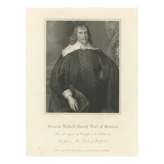 Francis Russell, Portrait, Earl of Bedford, Print, 1836 For Sale