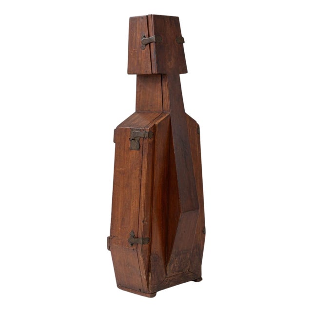 1890s French Modernist Cubist Wooden Cello Case For Sale