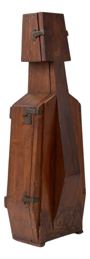 1890s French Modernist Cubist Wooden Cello Case