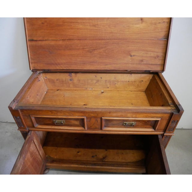 Wood Antique Elm Sideboard, Early 1900s For Sale - Image 7 of 17