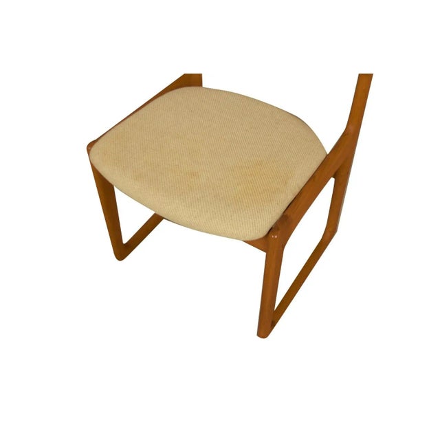 1970s Mid Century Modern Sculpted Teak Chairs Benny Linden - Set of 8 For Sale - Image 9 of 12