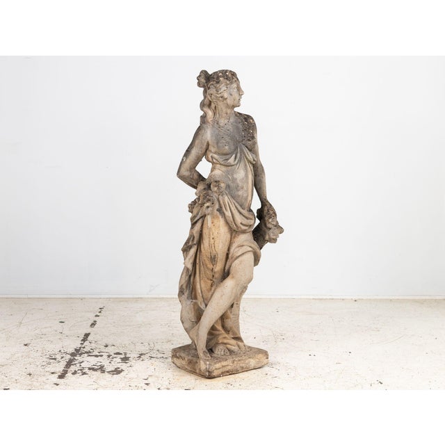 Large Winter Goddess of the Four Seasons Garden Figure, Italy, Late 20th C. For Sale - Image 4 of 12