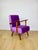Vintage Loft Armchair in Purple Velvet, 1970 For Sale - Image 10 of 12