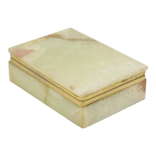 Vintage Italian Smokers Box Jewelry Box Onyx Natural Stone, 1960s For Sale - Image 4 of 13