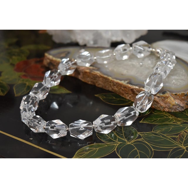 Contemporary Sterling Silver Paola Valentini Rock Crystal Chunky Nugget Necklace For Sale - Image 3 of 18