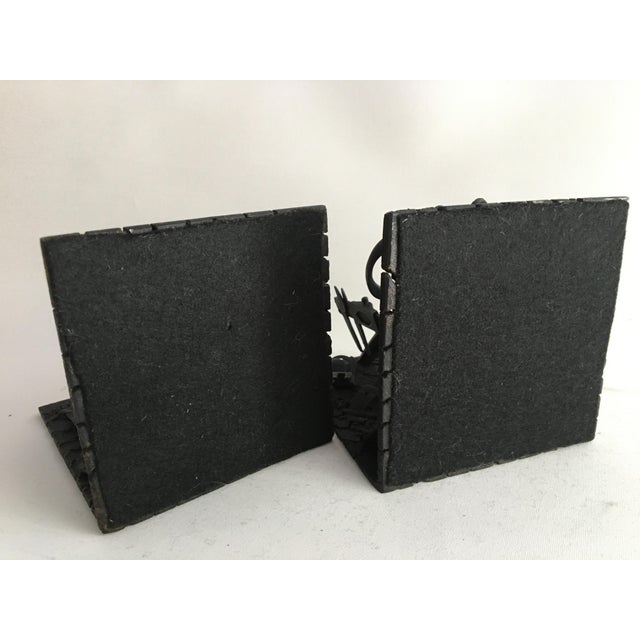 1970s Folk Art Metal Bookends - a Pair For Sale - Image 10 of 13