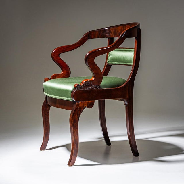 Armchair with Dolphin Motifs, 1800s For Sale - Image 5 of 9