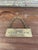 Antique Brass Toned "Please Walk In" Door Sign With Chain, Early 20th Century For Sale In Seattle - Image 6 of 9