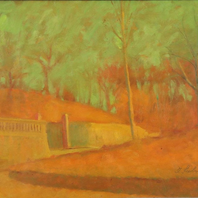Modern Innocente Salvini, Landscape Composition, 1970, Oil Painting on Canvas, Framed For Sale - Image 3 of 12