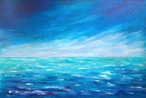 Seascape Original Painting on Canvas Wall Decor Painting by Valeriya Serova
