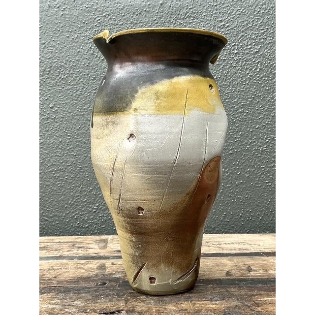 Late 20th Century Vintage Original Studio Pottery Skull Vase For Sale - Image 5 of 12