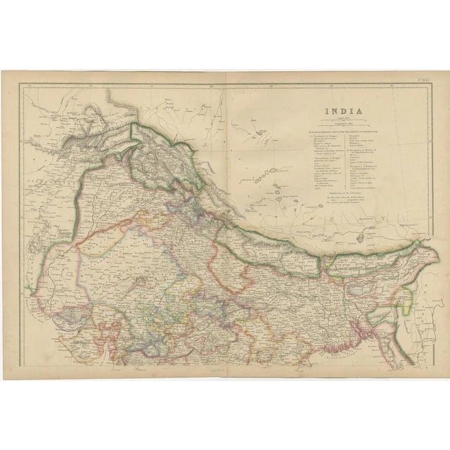 Vintage Cartographic Collection Set of India Explored by W. G. Blackies, 1859, Set of 2 For Sale - Image 3 of 6