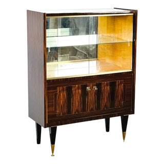 French Modern Display Cabinet in Macassar, 1950 For Sale