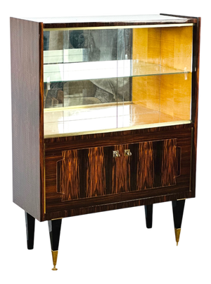 French Modern Display Cabinet in Macassar, 1950