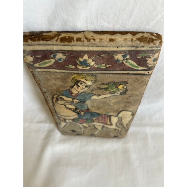 Ceramic 19th Century Persian Tile For Sale - Image 7 of 12
