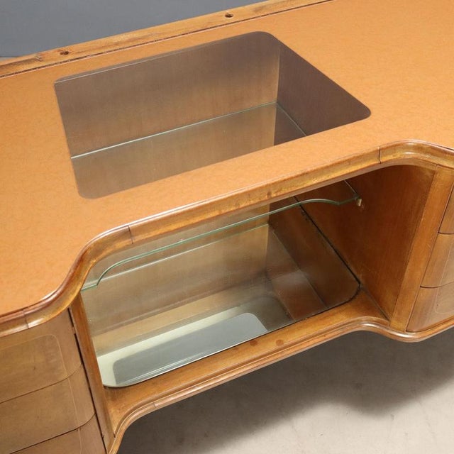 Vintage Chest of Drawers in Mahogany and Burl, 1960s For Sale - Image 3 of 10