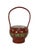 Ruby Red Antique Chinese-Style Lacquer Bucket With Gilded Decoration For Sale - Image 8 of 8