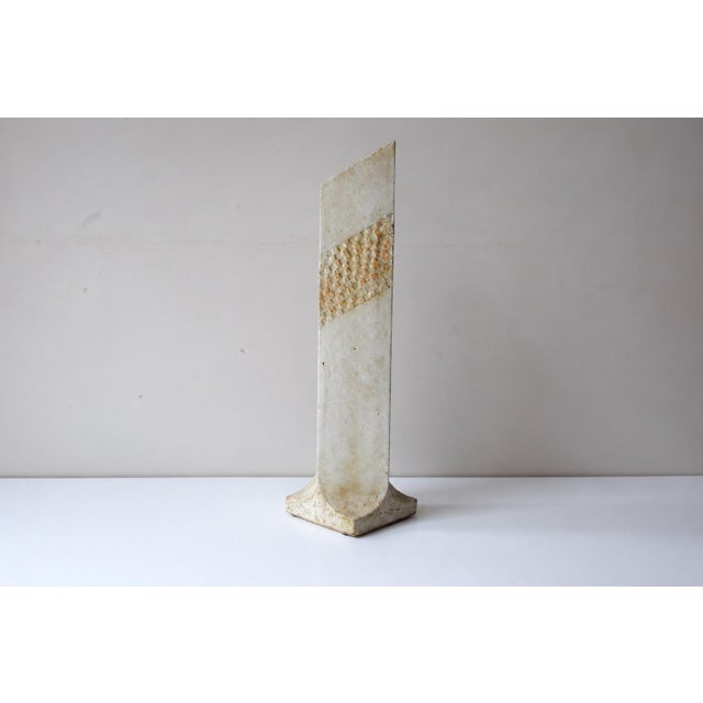 Contemporary Square Tubular Vase in Glazed Stoneware by Roger Capron For Sale - Image 3 of 7