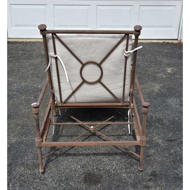 Vintage Wrought Iron Outdoor Chaise Lounges - Set of 2 For Sale - Image 9 of 11