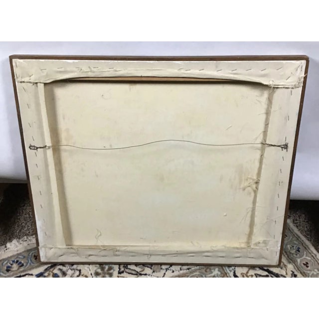 1980s 1980s Original Bridge Oil Painting For Sale - Image 5 of 7