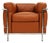 Modernist LC2 Lounge Chair in Brown Leather by Le Corbusier for Cassina, Italy, 1980 For Sale