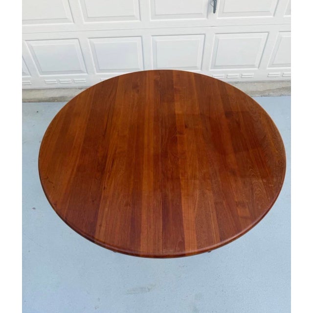 1970s Dyrlund Solid Teak Extendable Dining Table – Danish Modern Design For Sale - Image 10 of 10