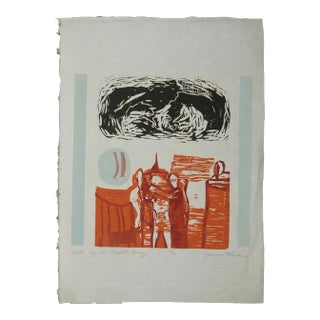 MCM James Tucker Block Print "Wake of the Right Wing 7/7 For Sale