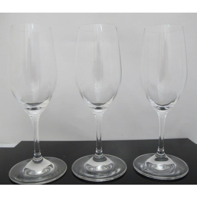 Riedel Vivant Champagne Flute stemware set of 3. These are a bit smaller than the typical Riedel champagne glasses, so...