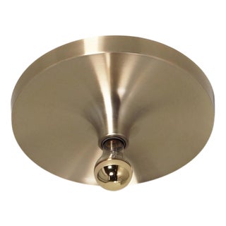 Space Age Ceiling Lamp in Brass-Colored Aluminum from Teka, 1970s For Sale