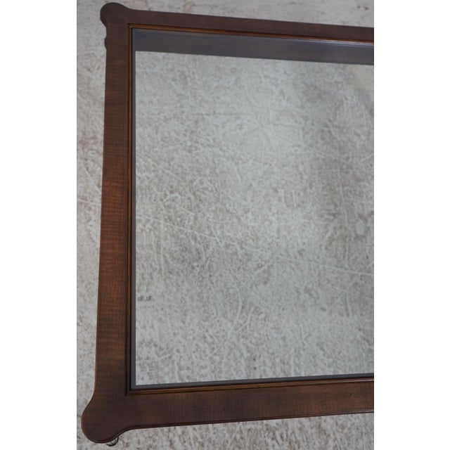 Henredon Henredon Sheraton Style Glass Top Coffee Table For Sale - Image 4 of 12
