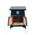 Black Oriental Black Lacquer Moon Face Hardware Small End Table Nightstand For Sale - Image 8 of 12