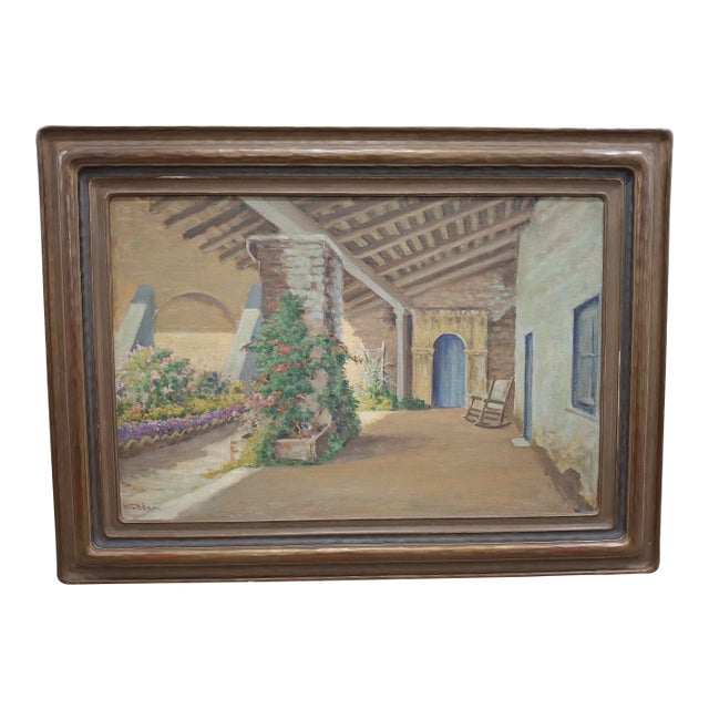 William Adam (1846-1931) Beautiful Courtyard / Patio Painting For Sale