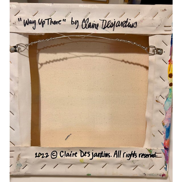 Bright Pink Contemporary Abstract Painting “Way Up There” by Claire Desjardins For Sale - Image 8 of 8