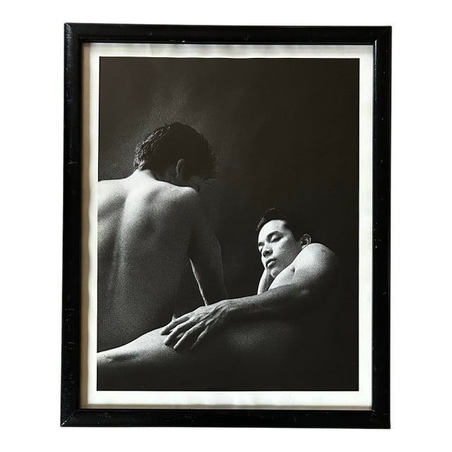Vintage Black & White Photograph of Two Nude Men For Sale