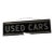 Mid 20th Century Reverse Painted Glass Used Cars Service Station Sign For Sale