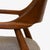 Jasper Furniture Walnut Desk Chair in Grey Faux Shearling Bouclé For Sale In New York - Image 6 of 8