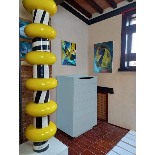 Not Yet Made - Made To Order Pietro Meccanis Blue Chest of Drawers by Pietro Meccani for Meccani Design For Sale - Image 5 of 8