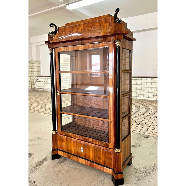 19th Century Empire Display Cabinet with Mystical Figures, Germany, 1850s For Sale - Image 4 of 18