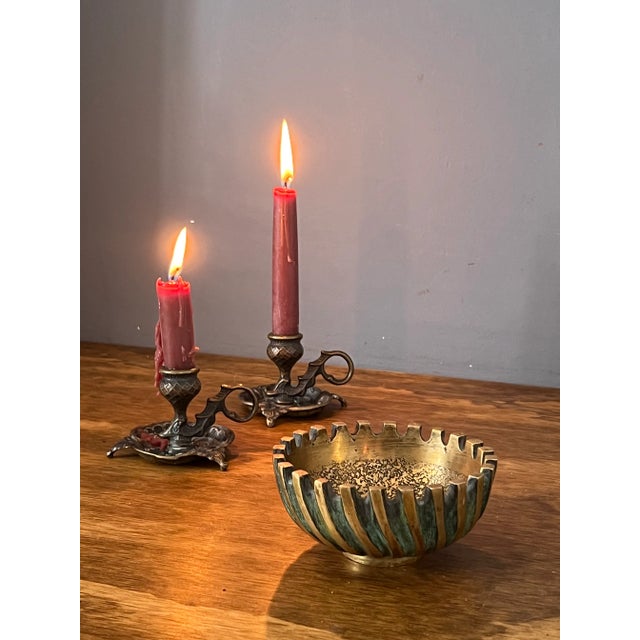 1960s Pal Bell Style Israeli Bronze Limited Edition Ashtray For Sale - Image 10 of 10