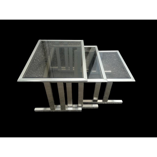 Steel Nesting Tables, 1970, Set of 3 For Sale - Image 6 of 10