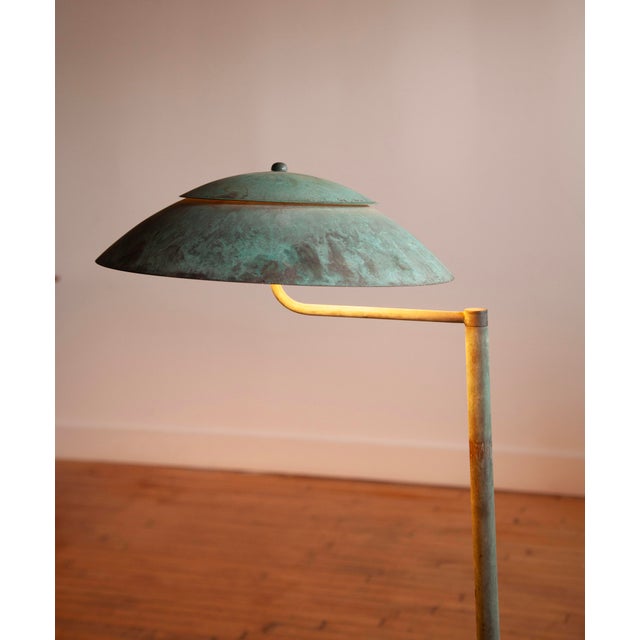 1990s Poul Henningsen Style Metal Floor Lamp For Sale - Image 5 of 6